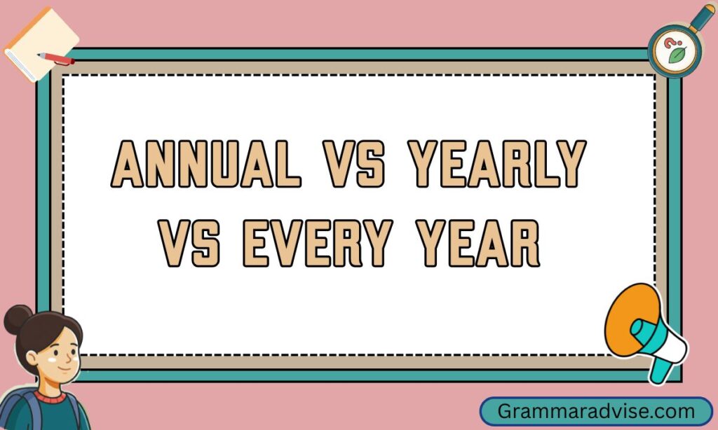 Annual vs Yearly vs Every Year
