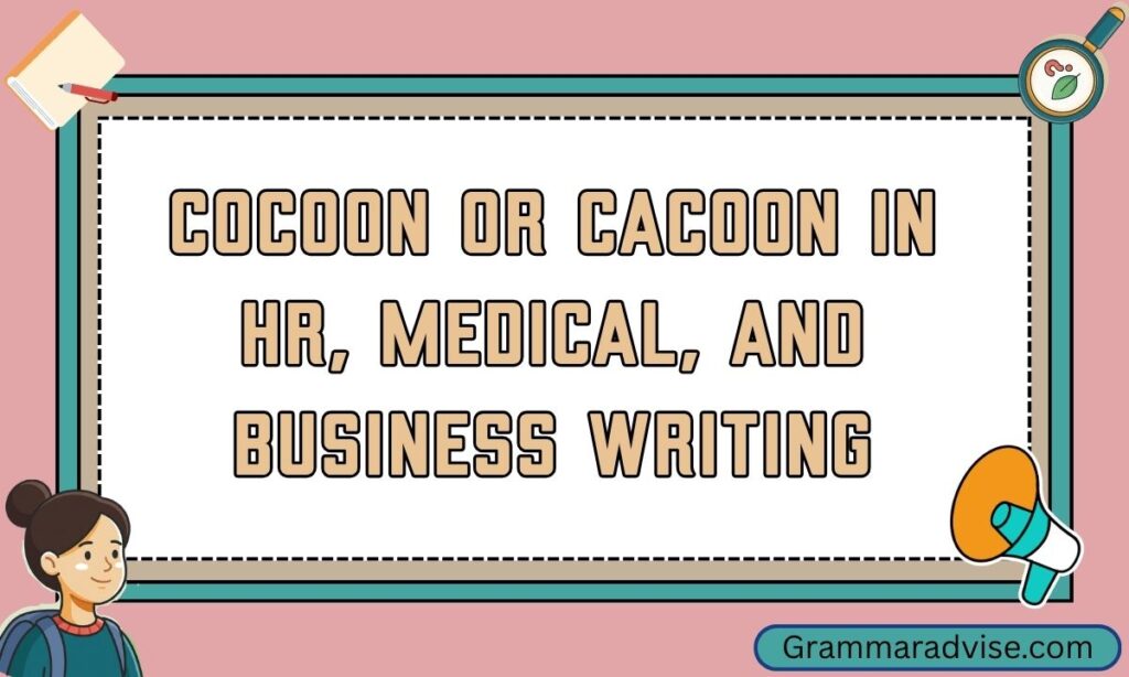 Cocoon or Cacoon in HR, Medical, and Business Writing