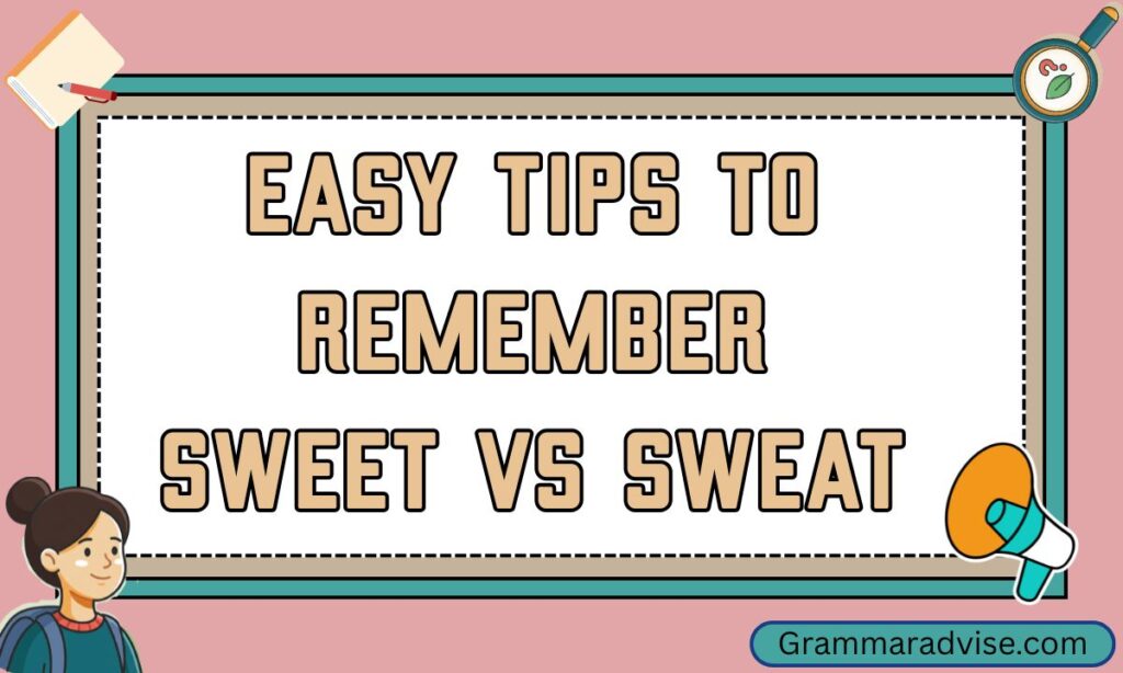 Easy Tips to Remember Sweet vs Sweat