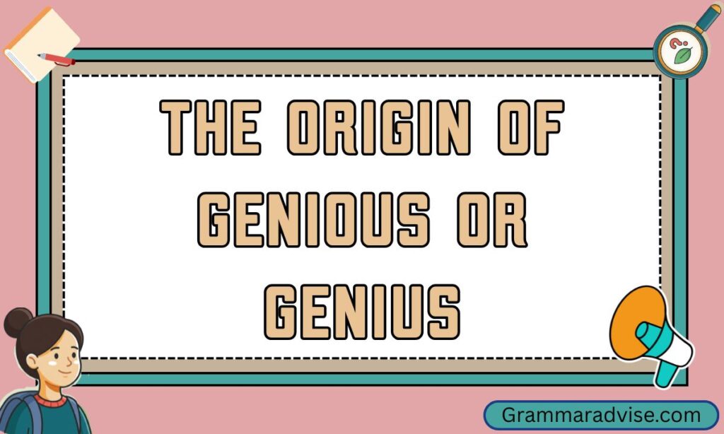 The Origin of Genious or Genius