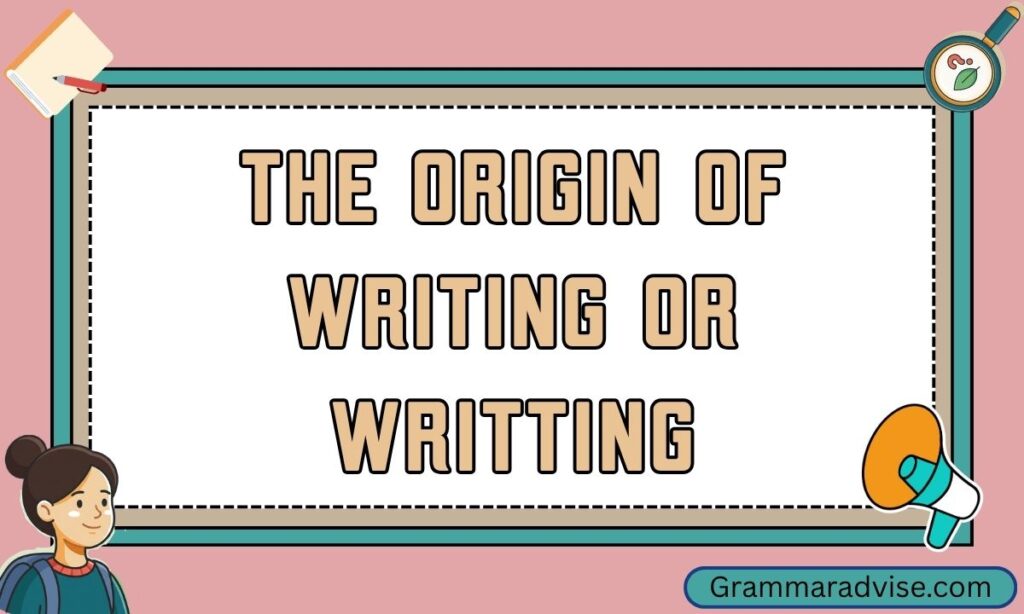 The Origin of Writing or Writting
