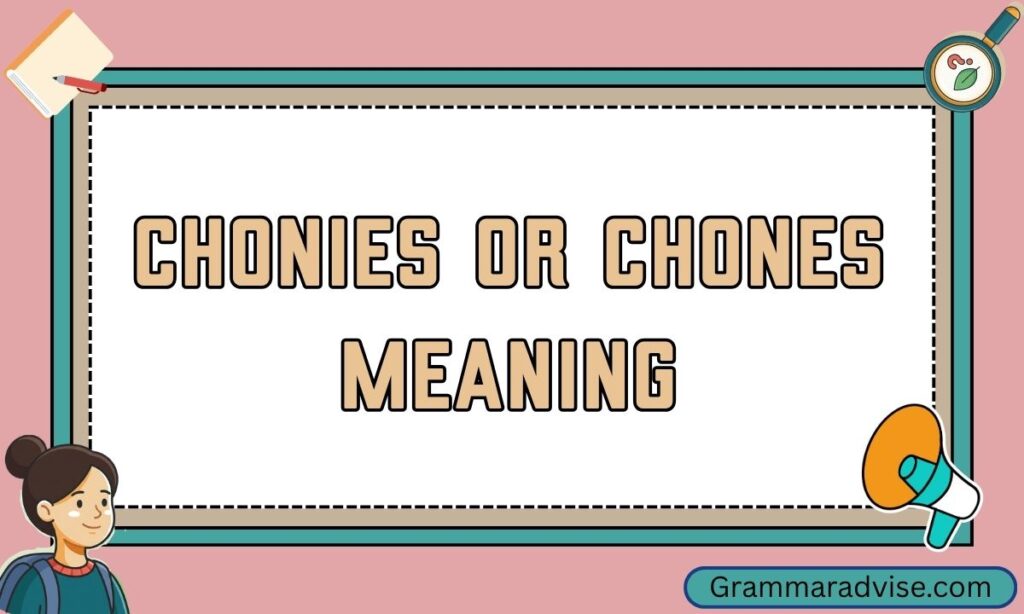 Chonies or Chones Meaning