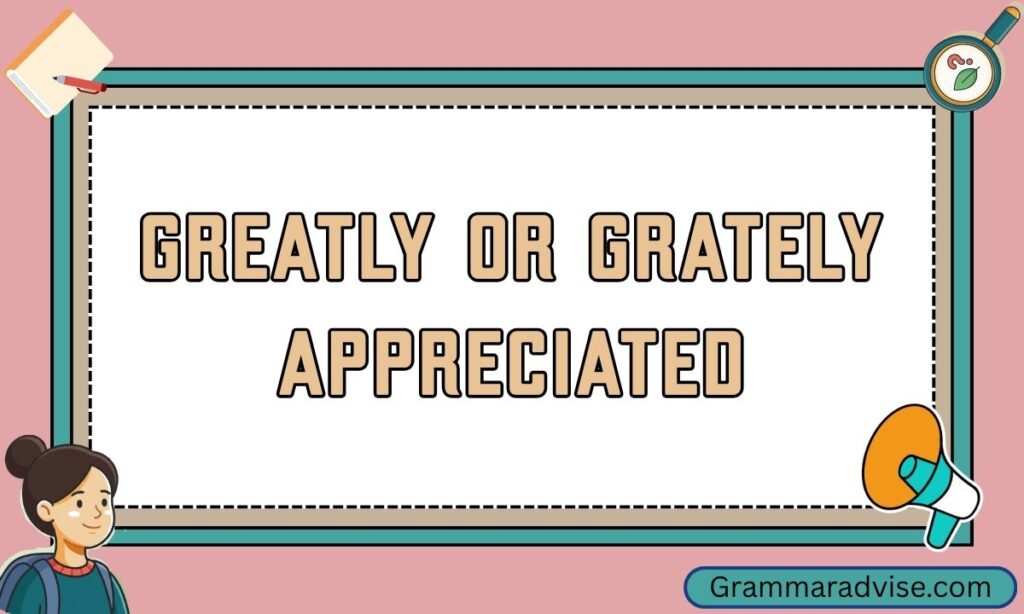 Greatly or Grately Appreciated