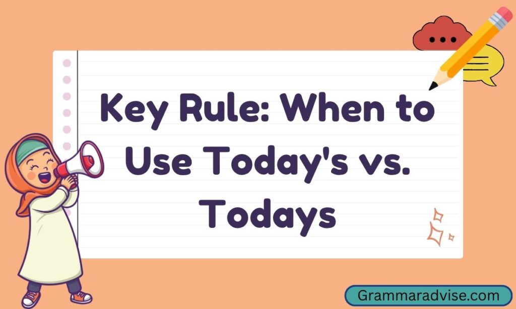 Key Rule: When to Use Today's vs. Todays