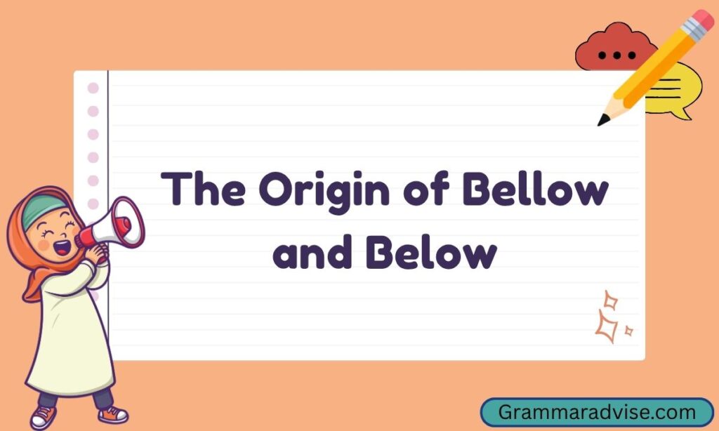 The Origin of Bellow and Below