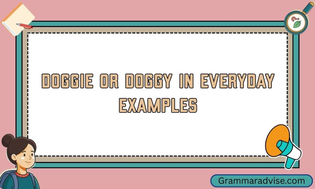 Doggie or Doggy in Everyday Examples