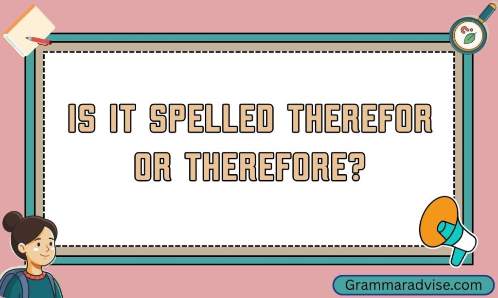 Is it Spelled Therefor or Therefore