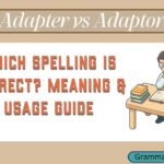 Adapter vs Adaptor