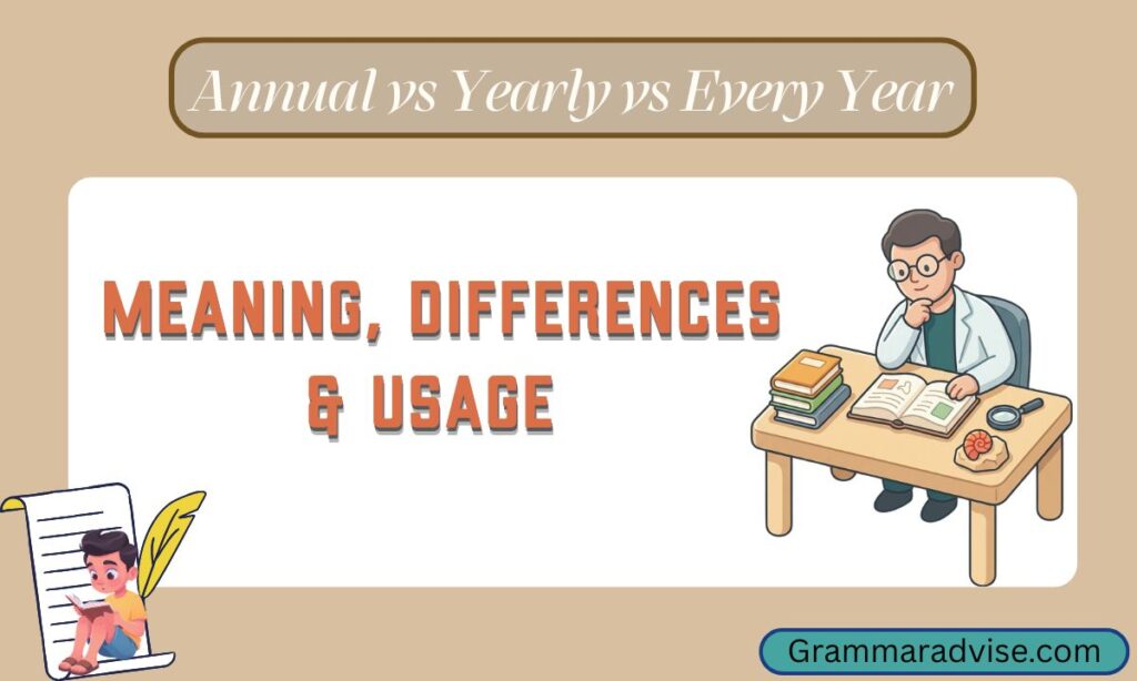 Annual vs Yearly vs Every Year