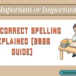 Inportant or Important