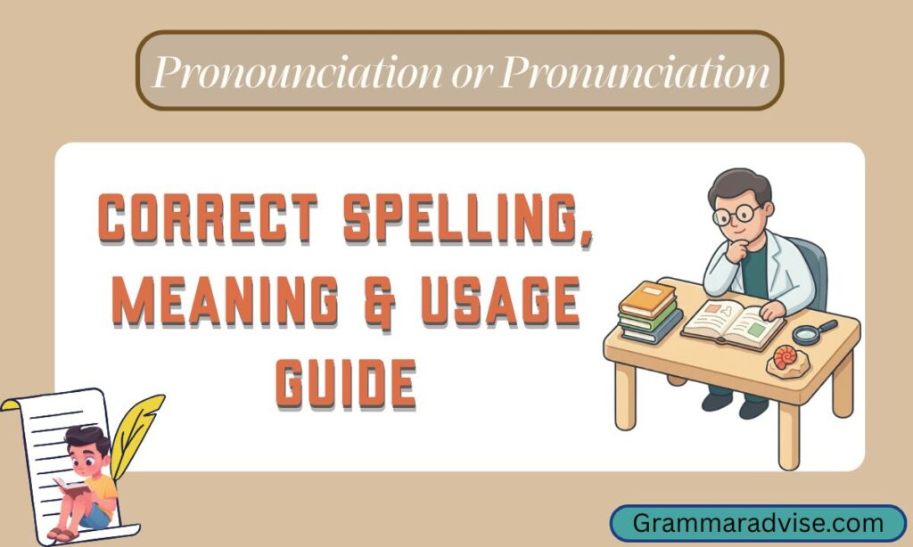 Pronounciation or Pronunciation
