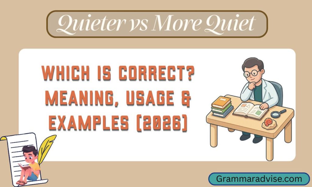 Quieter vs More Quiet