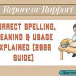 Repore or Rapport