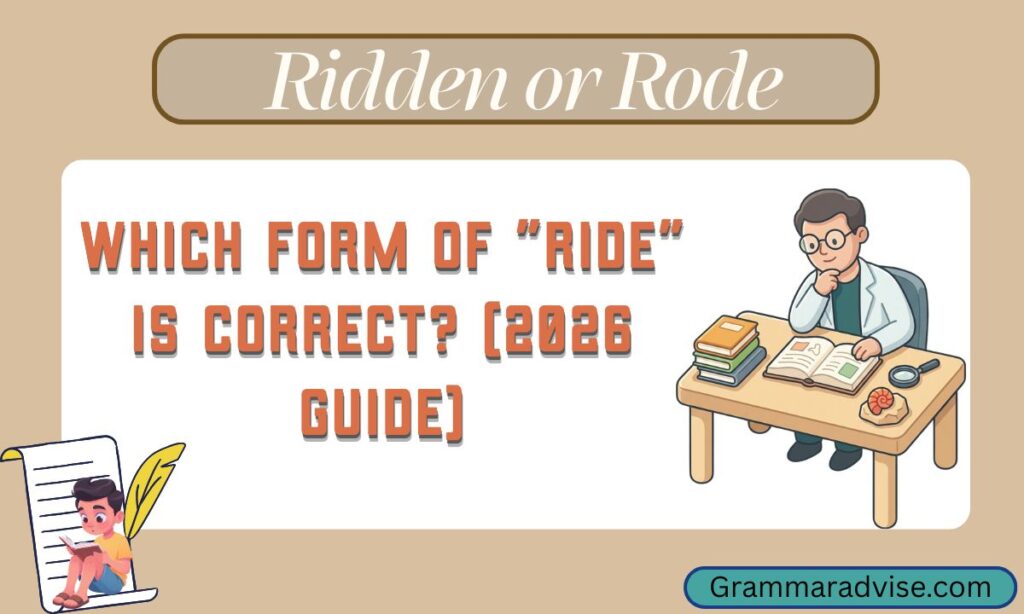 Ridden or Rode