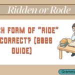 Ridden or Rode