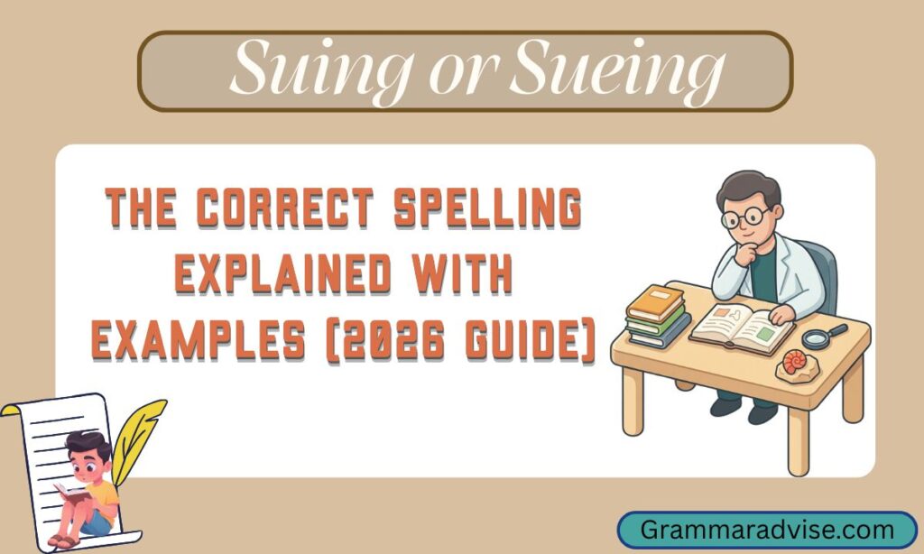 Suing or Sueing