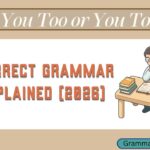 You Too or You To
