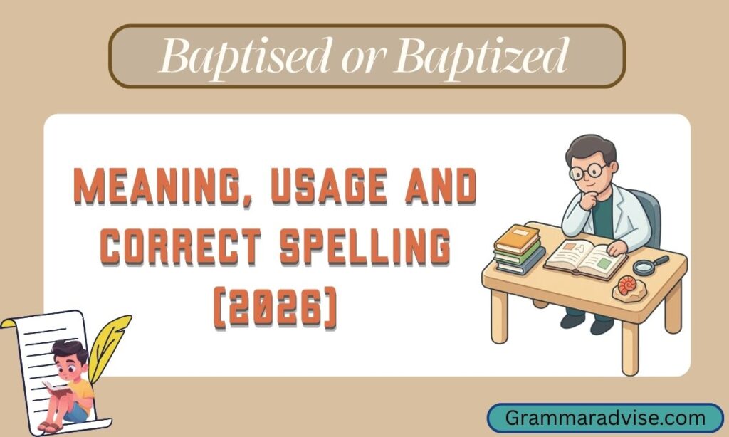 Baptised or Baptized