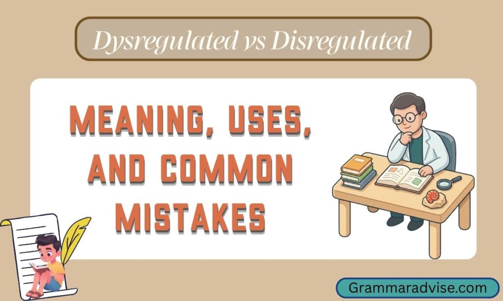 Dysregulated vs Disregulated