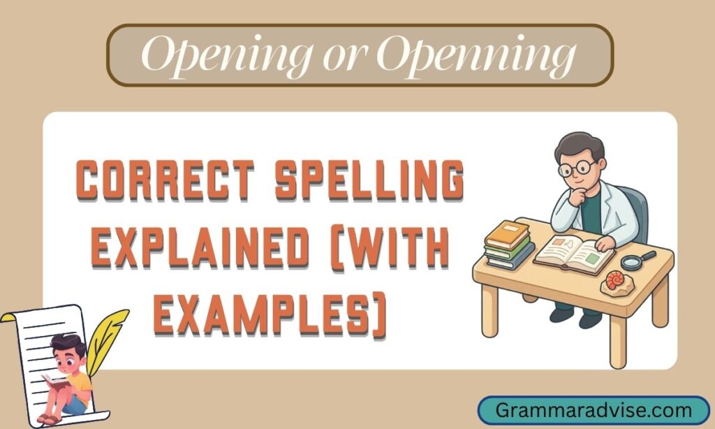 Opening or Openning