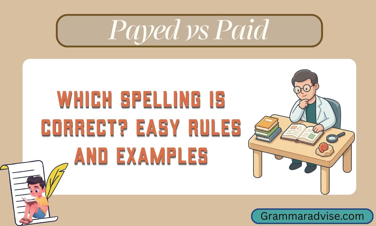 Payed vs Paid: Which Spelling Is Correct? Easy Rules and Examples