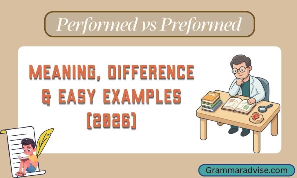 Performed vs Preformed