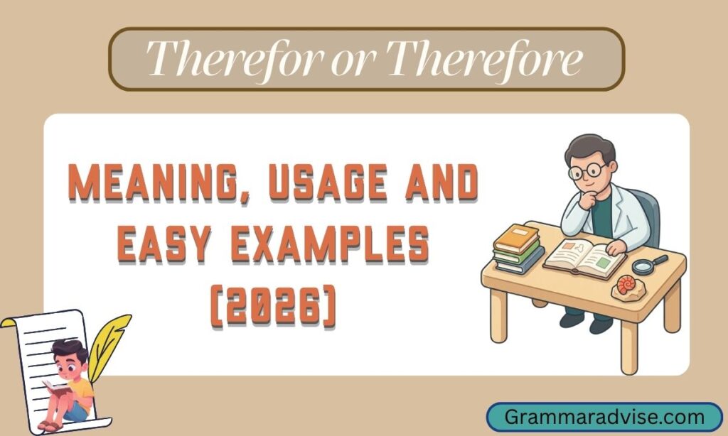 Therefor or Therefore