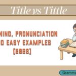 Title vs Tittle