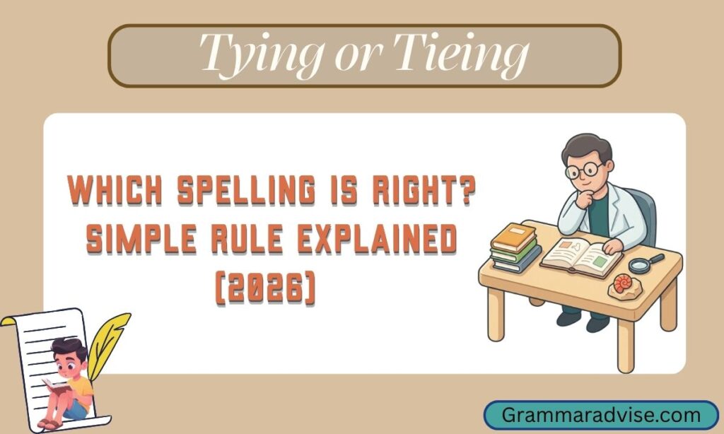 Tying or Tieing