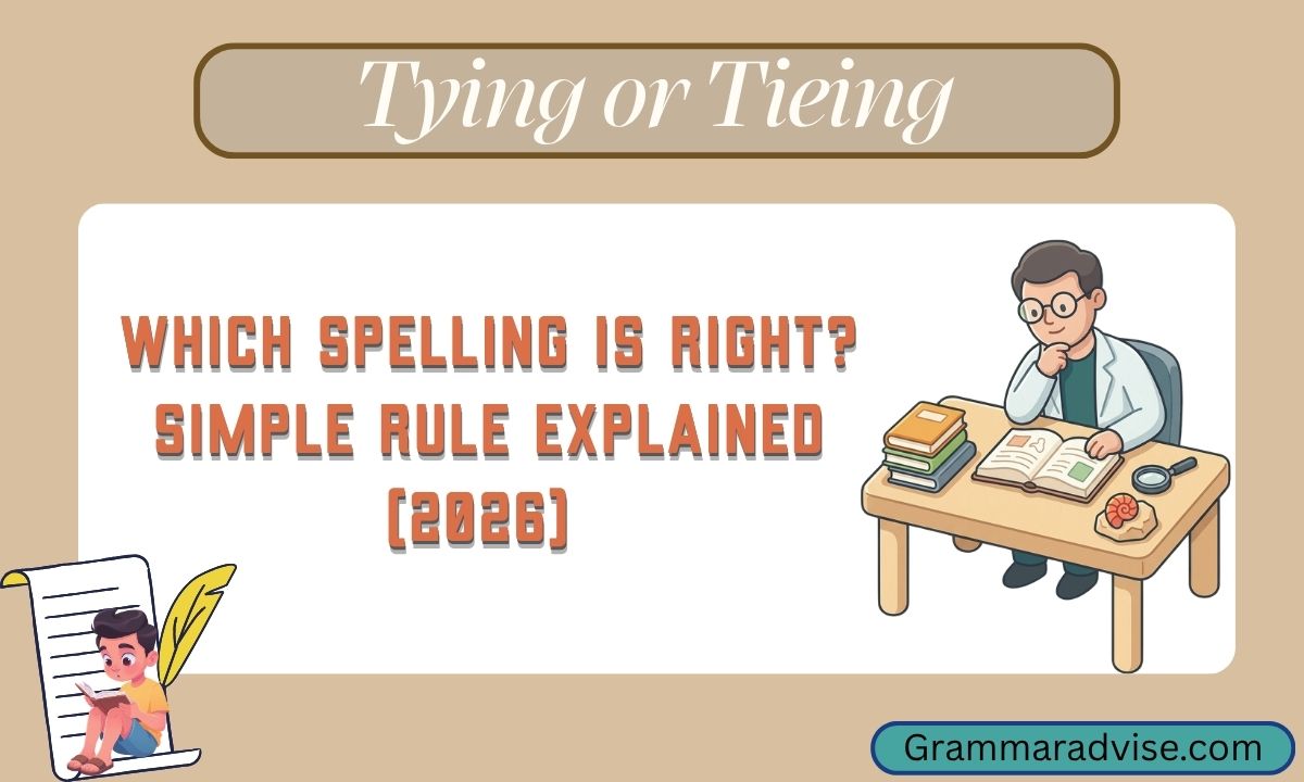 Tying or Tieing